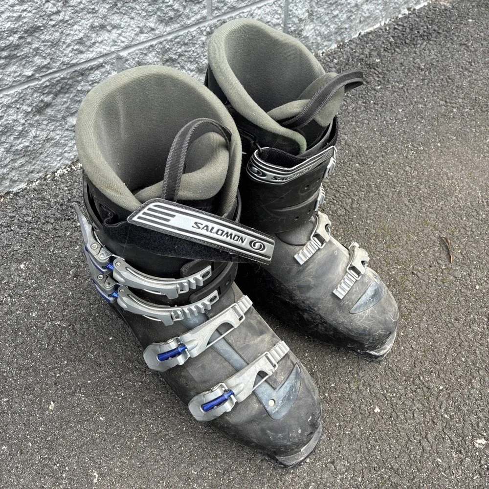 Salomon Performa Ski Boots Size 30 / US Men's 12.5 Black Silver Blue